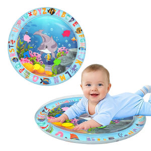 1pc Dolphin Inflatable PVC Baby Playing Water Mat 60cm/23.6inch Toddler Pad Kids Early Education Activity Toys Mat