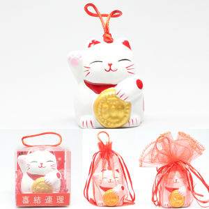 Creative Ceramic Cat Wedding Candy Box Mooncake Gift Box Bridal Shower Favour Box Chinese Style Return Gift Sweet Treats