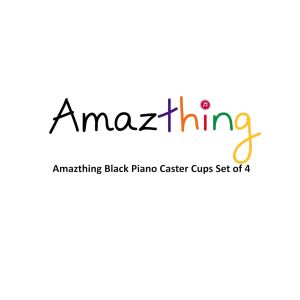 Amazthing Black Piano Caster Cups Set of 4 | Upright Piano Accessories