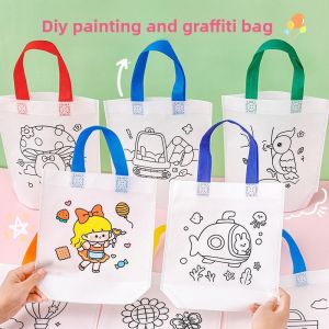 Practical Coloring Handbag Gift for Kindergarten Students Primary School Childrens Day Gift Creative Gift Box Cartoon Style