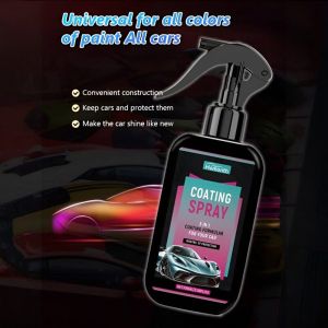 【Genuine】Waterless Car Wash Liquid Waterless Rinse Car Wax Stain Remover Cleaner Paint Spray Polish Car Interior Glass Cleaner汽车防污清洗喷雾