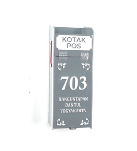 Nomor Rumah Akrilik Model Kotak Pos KP-06
