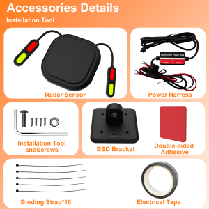 Motorcycle BSD Rear Collision Warning BSD Blind Spot Detection 24GHz Radar IP67