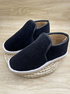 Giày Lười Cotton Thủ Công Mùa Thu Đông Chống Trượt Đế Mềm Bọt Giày Thường Ngày Cho Nam Và Nữ Cỡ Lớn Đế PU