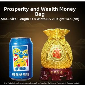 FENGHONGTAO | Gold Plated Sand Gold Wealth Attracting Decorative Coin Bank