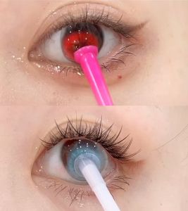 【BARU】 Softlens lensa kontak hijau POLARIS 1pasang Sweet Baby 14.2mm Soft lensa kontak Berwarna Biru Coklat Pemakaian Tahunan