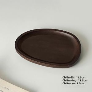 Khay Cà Phê Gỗ Hình Bầu Dục Đĩa Ăn Tráng Miệng Thân Thiện Với Môi Trường Trà Bánh Ngọt Bánh Phục Vụ Khay Phục Vụ Phong Cách Hiện Đại Nhà Ăn Sáng Trang Trí Lưu Trữ