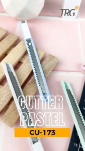 TRG Cutter Pastel Color CU-173 - Pemotong Kertas Cuter Kecil Besi Tajam TRG