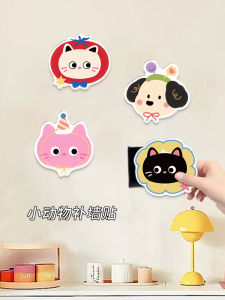 Cartoon Wall Decals Cover up Hole Tiles Decorative Stickers Room Transformation Door Stickers Cute Style Acrylic Material