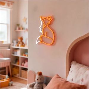 Fox Neon Sign For Wall DecorLight Up Sign For BedroomLiving Room DecorGame RoomCafeMan CaveBarClubBirthday Party Gift