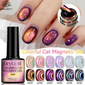 BORN PRETTY LILYCUTE 7ml Colorful Cat Eye Nail Gel Polish Soak Off UV LED Eye Gel Nail Art Varnish