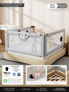 M-castle | Non-Drilling Baby Bed Guardrail Elevated Fall Protection