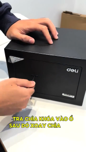 Két Sắt Gia Đình Deli ET560 Thiết Bị Bảo Hộ Tài Sản Khung Thép Chắc Chắn Cứng Cáp Thiết Kế Tối Giản