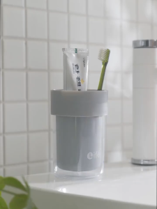 2in1 Portable Toothbrush Holder Dustproof Toothbrush Case Travel Storage Box Bathroom Mouthwash Cup for Brushing Rinsing