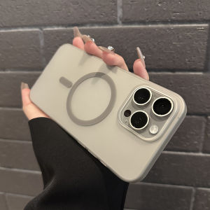 New Titanium Original Color Phone Case for Apple 15Promax Lightweight Frosted Full Cover Wireless Magnetic 14 Transparent High End 13 Simple Couple