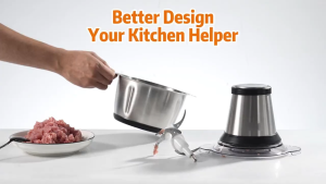 Blender Chopper Gilingan Daging Stainless 304 2L Penghalus Bumbu Kacang Cabe Electric Meat Grinder Food Processor 2 Liter