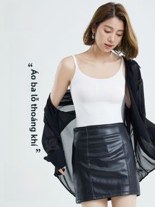MiiOW | Áo ba lỗ lụa băng không đường may MiiOW dành cho nữ mùa hè màu trắng Áo ngực lót mỏng không đường may Áo ba lỗ mỏng Áo ba lỗ lót