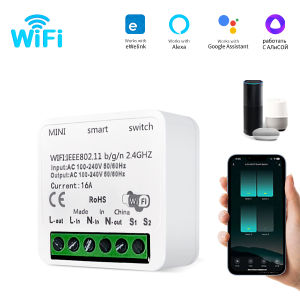 EWelink WiFi Smart Switch Breaker 100-240V 16A Works with Alexa Google Assistant Intelligent Switch Supports 2 Way Control