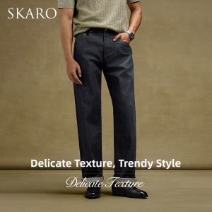 Lightweight Structured Straight Jeans Men