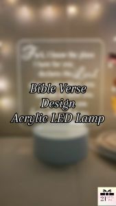 Bible Verses 4.0 Faith Religion Acrylic LED Lamp gift personal table desk