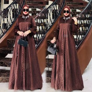 ZIFA FASHION || COD || SAVINA DRESS BY ASOPUROH || GAMIS SET PASHMINA || GAMIS CRUTY MIX BRUKAT TULLE AKSEN PAYET MEWAH || DRESS PESTA KONDANGAN BESTSELLER || *ST