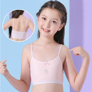 Childrens Bra Development Students Cami Cotton Underwear Middle and Big Childrens Bra Nipple Coverage Girl Tube Top Thin