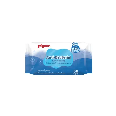 Pigeon Anti-Bacterial Wet Tissue 60s Single Refill Pack