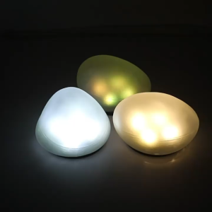 Energy Saving Cobblestone Shaped Led Solar Light / Creative Waterproof Solar Powered Outdoor Pebble Lamp
