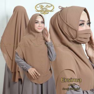 BISA COD Hijab Bergo Instan Kepala Pet Antem Kode ERSIMA Bahan Ceruty Babydoll By Ory AjeZas Collect