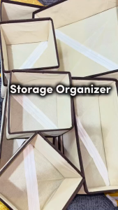 17 MILE Folding Drawer Clothes Storage Organizer Storage Box for Baby Clothes Fabric Closet Organizer Household  Foldable Sock Underwear Drawer  Organizer