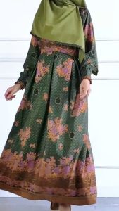 Batik Muslimat Nu Gamis Busui: Seragam Nasional Muslimah Set Kerudung Syari Long Dress