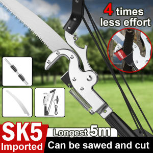 ✨Gunting gergaji 2 dalam 1✨Sk5 High pruning shears Telescopic High-Altitude Pruning Scissors Tree Cutter