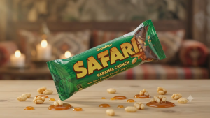 One Piece Safari Caramel Crunch Chocolate Bar (1 Piece) 22gm Crispy Caramel Chocolate Halal | Coklat