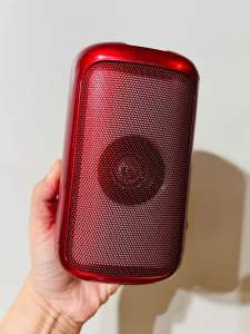Affordable GRAV GRV-PS05WC Bluetooth party speaker features a metallic red exterior and integrated LED illumination 😍👌🏻