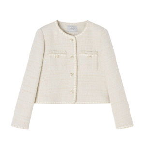 XIANGYING | Wool Blend Elegant Short Coat for Women