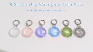 Waterproof Air Tag Keychain Holder Case Lightweight Holder for Air Tag Full Body Anti-Scratch& Shockproof Protective Case for Smart Key Finder Tracker for Pet Tracking Bags Kids Keys Luggage(Only for iOS)