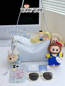 TOUTOU | Fluffy Dog Blue Large Capacity Commuter Tote Bag
