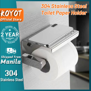 KOYOT 304 Stainless Steel Toilet Paper Holder Bathroom Wall Hanging Sticker Bathroom Tissue Holders