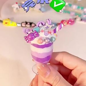 เด็กทำด้วยมือ DIY ครีมเจลถ้วยไอศกรีมวัสดุแพคเกจจำลองขนมถ้วยอาหารและเล่นถ้วยของเล่นเพื่อการศึกษา