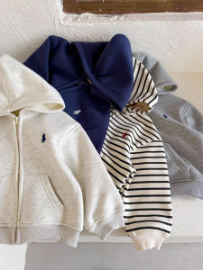 เสื้อแจ็คเก็ตฮู้ดคอตตอนผสมผ้ากำมะหยี่แบบมีซิปสำหรับเด็กชายและเด็กหญิง ฤดูใบไม้ร่วง/ฤดูหนาว เสื้อคลุมกันหนาวแบบมีฮู้ดแบบบาง