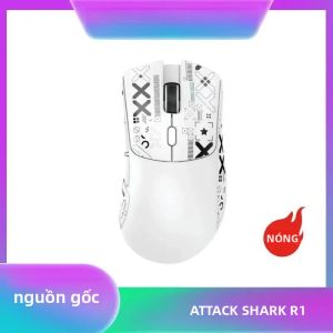 Chuột Chơi Game Attack Shark R1 18000dpi Có Thể Điều Chỉnh Thiết Kế Công Thái Học Không Dây/có Dây Bluetooth Dùng Cho PC Laptop Máy Tính Bảng - Có Thể Sạc Lại