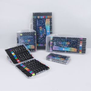 Bút Dạ Quang Hai Đầu Nhiều Màu Sắc - 24/48/72/96 Màu Bút Vẽ Kim Loại Dùng Cho Thủ Công DIY Thiệp Sinh Nhật Áp Phích Album