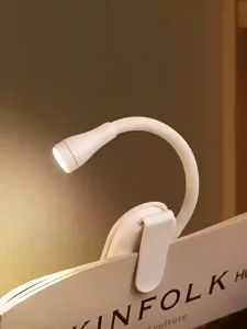 Đèn ngủ Mini LED Sách có thể điều chỉnh Clip 360° Đèn bảo vệ mắt Flip Study có thể sạc lại 3 màu để đọc sách phòng ngủ du lịch