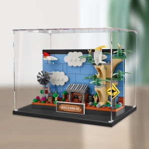 Acrylic Display Box Suitable for Lego 40651 Postcard Figure Storage Box Transparent Dust Cover Toy Storage Organizer