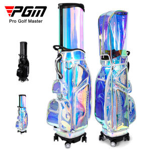 PGM QB122 Women Golf Bag TPU Waterproof Colorful stretching Four-wheel Flat Push Air Consignment Bags Dust-proof Rain Cover