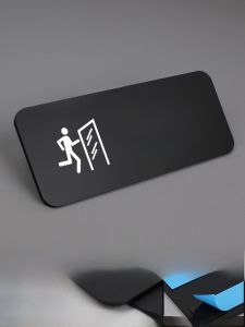 Creative Warning Sign Be Careful of Head Injury Caution Glass Safety Warning Static Cling Glass Door Sticker Escalator Night Light Floor Decal Double Sided Hanging Acrylic Identification Nameplate