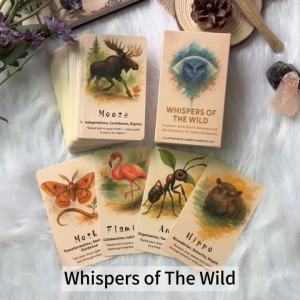 Whispers of The Wild Oracle Deck 78 Watercolor Style Cards for Daily Reflection Messages from Animals 12*7cm Tarot Cards