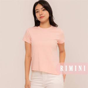 RIMINI - Casual Bluss Wanita Lengan Pendek Slit Asymmetrical BigSize XS-3XL - Virnia Top 5368