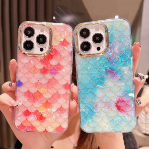 Vỏ vảy cá nàng tiên cá giả tưởng crashstar mẫu thời trang Ốp điện thoại cho Iphone cứng 15 14 Pro Max cộng với 13 12 11 Pro Max vỏ điện thoại sang trọng Ốp điện thoại chống sốc