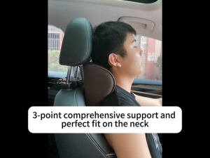 Adjustable Car Neck Support Pillow Memory Foam 360° Adjustable Headrest Cushion With Phone Holder